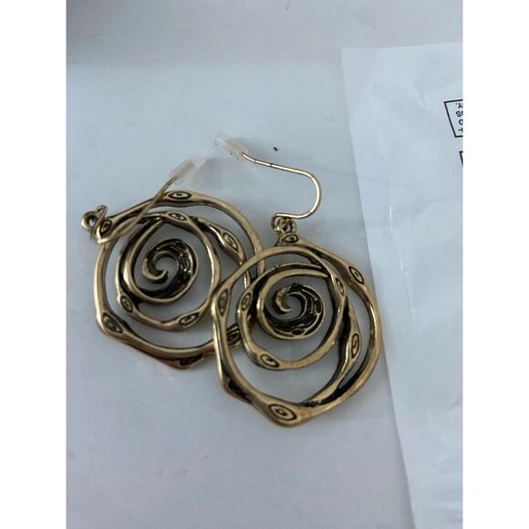 Swirl earrings gold tone - Picture 4 of 4